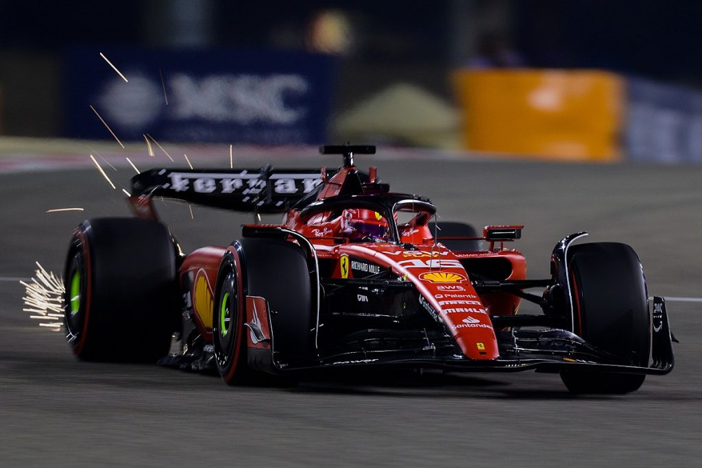 Ferrari in azione in Bahrain.